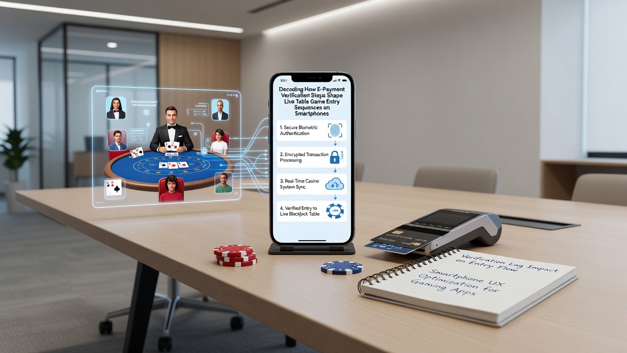 Live table game interface on smartphone with payment verification status overlay