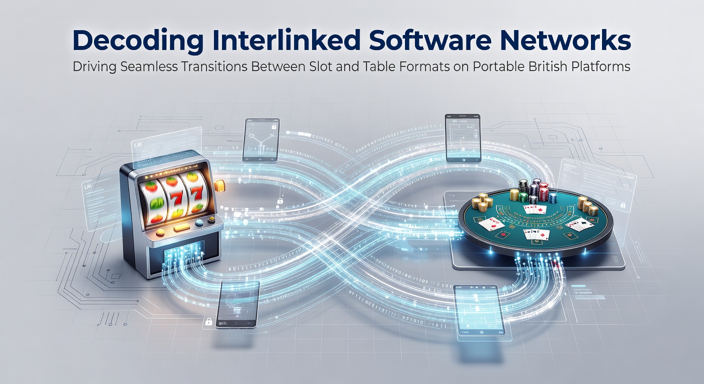 Interconnected gaming software architecture diagram showing slot and table game integration on mobile platforms