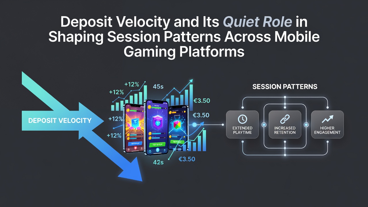 Analytics dashboard displaying deposit velocity graphs and player session heatmaps for mobile platforms