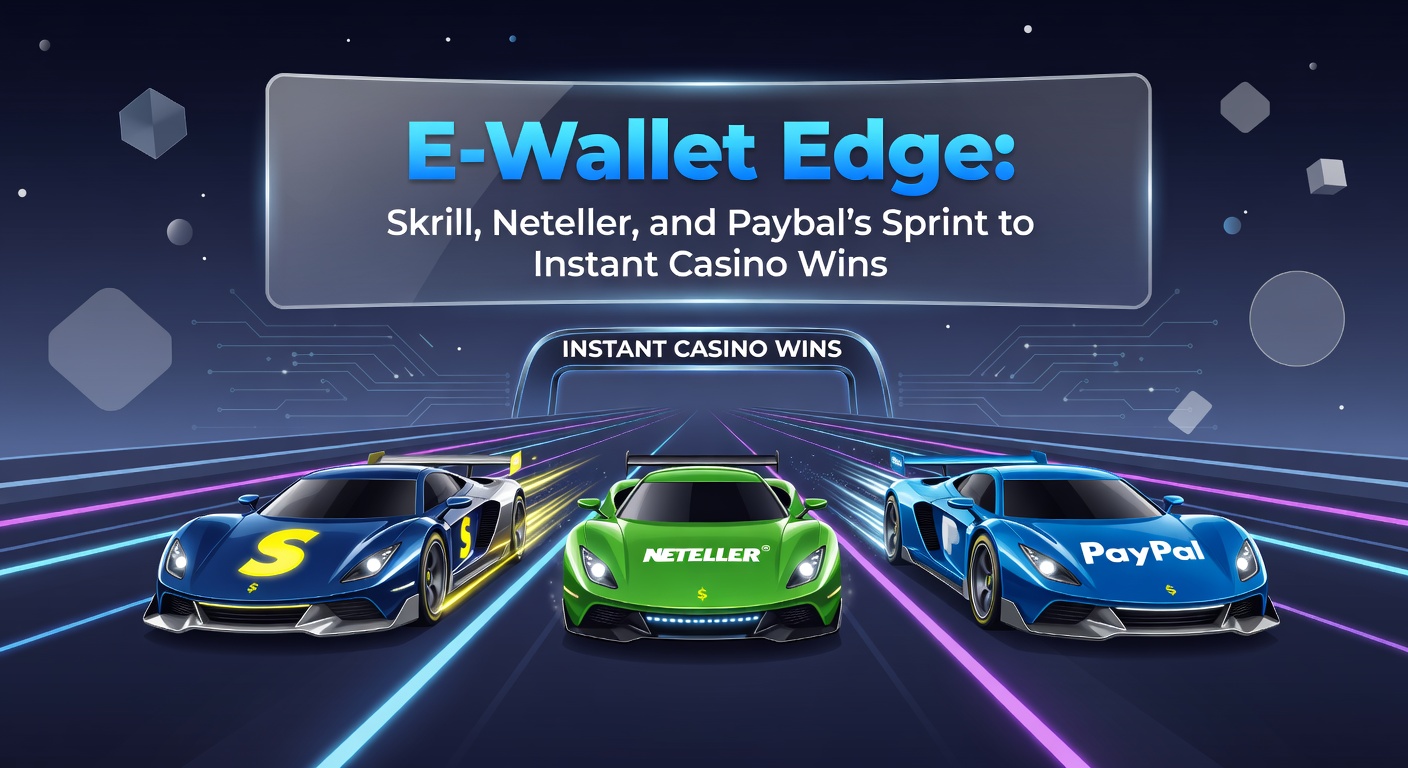 Digital wallets like Skrill, Neteller, and PayPal displayed on a sleek smartphone screen amid casino game icons, highlighting speedy transactions