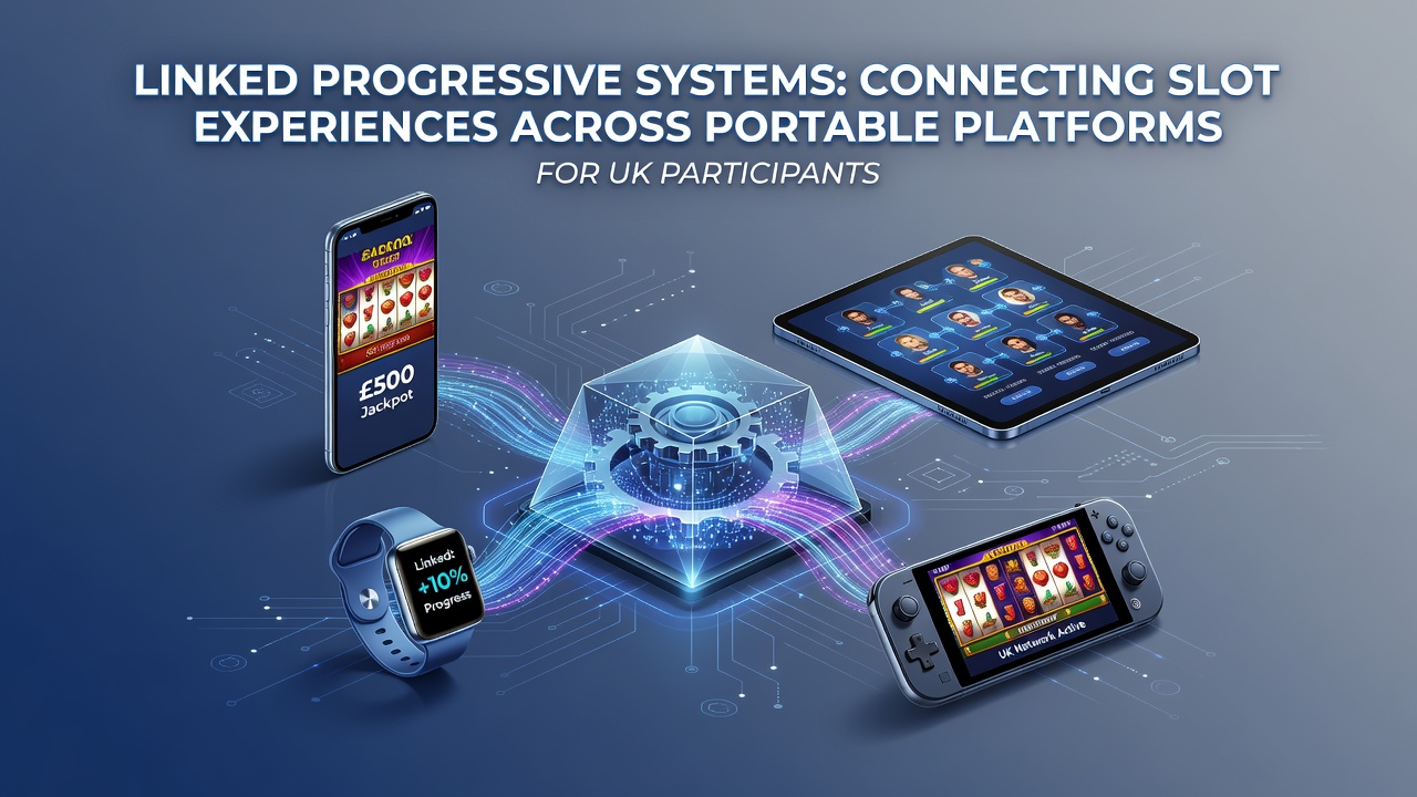 Mobile devices displaying interconnected progressive slot interfaces with shared jackpot displays