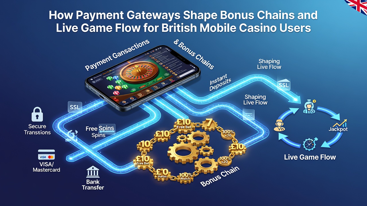 Mobile casino payment gateway interface showing deposit options and bonus tracking