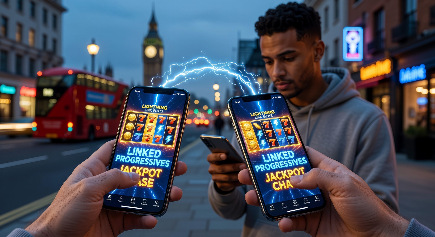 Vibrant Lightning Link slot screen showing glowing orbs and jackpot meters on a mobile device, with linked progressive icons lighting up