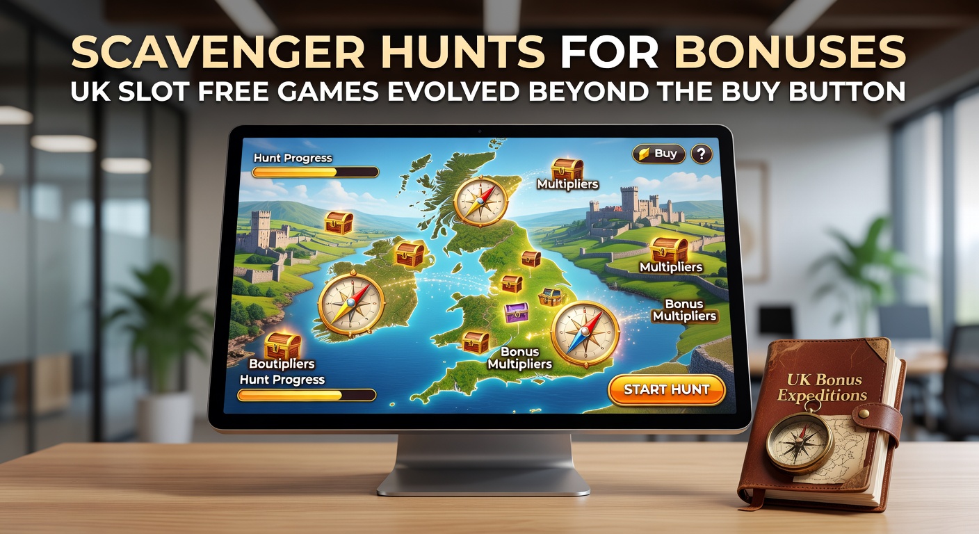 Vibrant slot screen showing a treasure map overlay on spinning reels with bonus symbols scattered like hidden gems